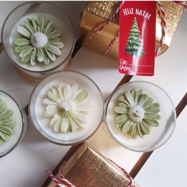 Vela Flor – Margarida ( 90g) -Personalize! - Image 3